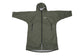 Khaki full length Toasty ultimate changing jacket / robe zipped up